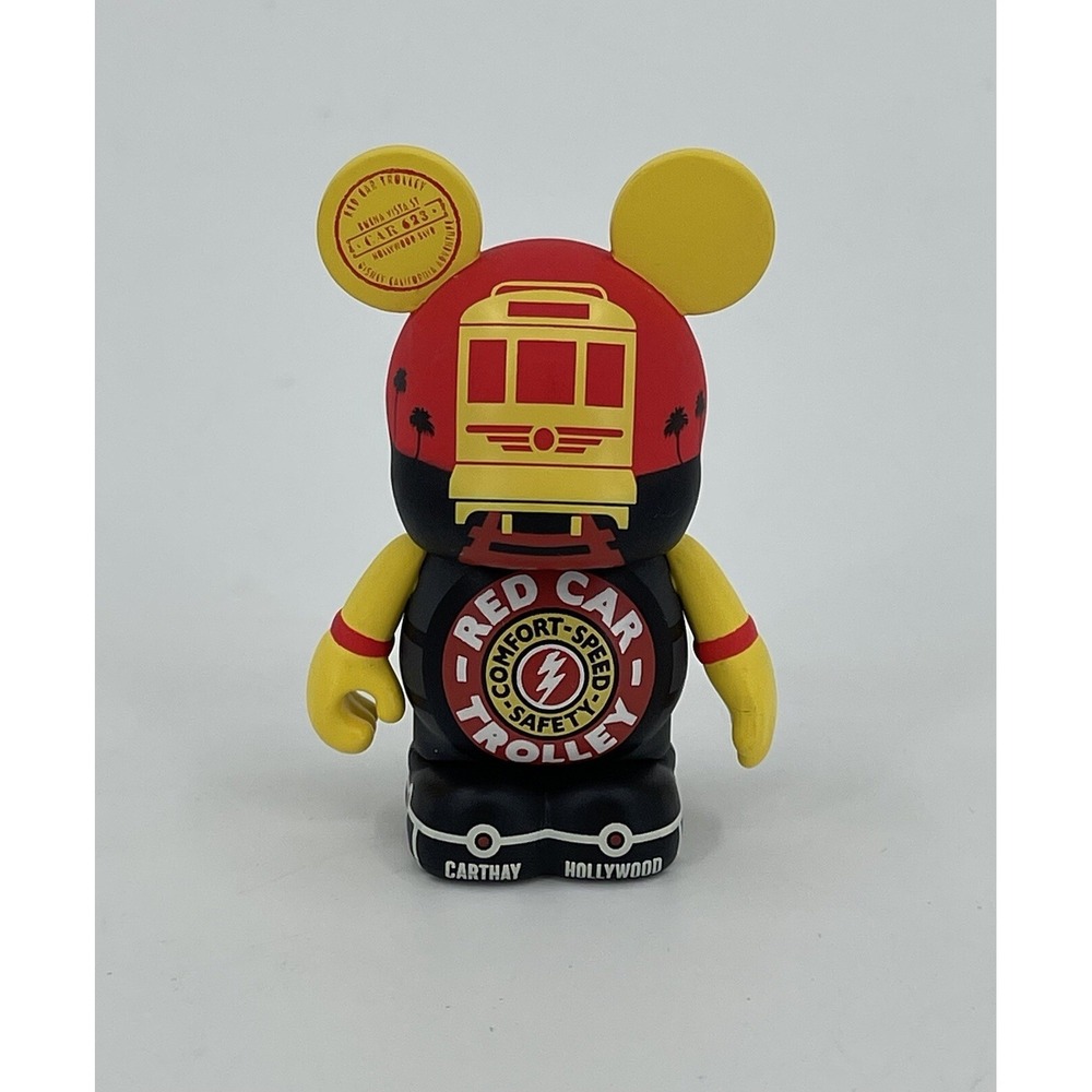 DISNEY VINYLMATION Park 3" Set 1 California Adventure Red Car Trolley - Picture 2 of 5
